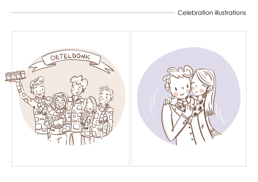 Illustratie, diagrammen, 
karikaturen en persoonlijk portret tekening 